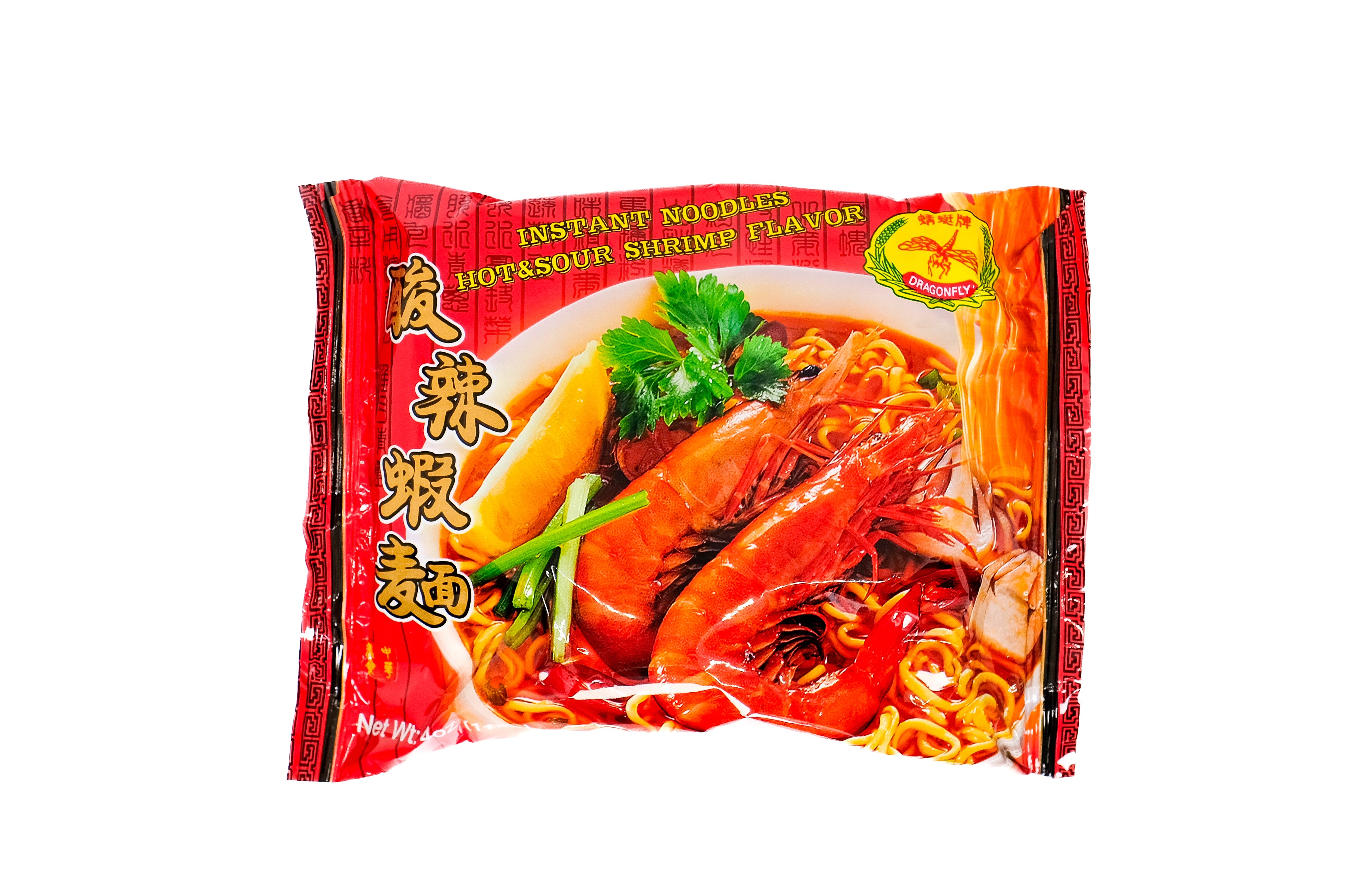 Dragonfly Hot and Sour Shrimp Noodle Instant Ramen Noodle Soup