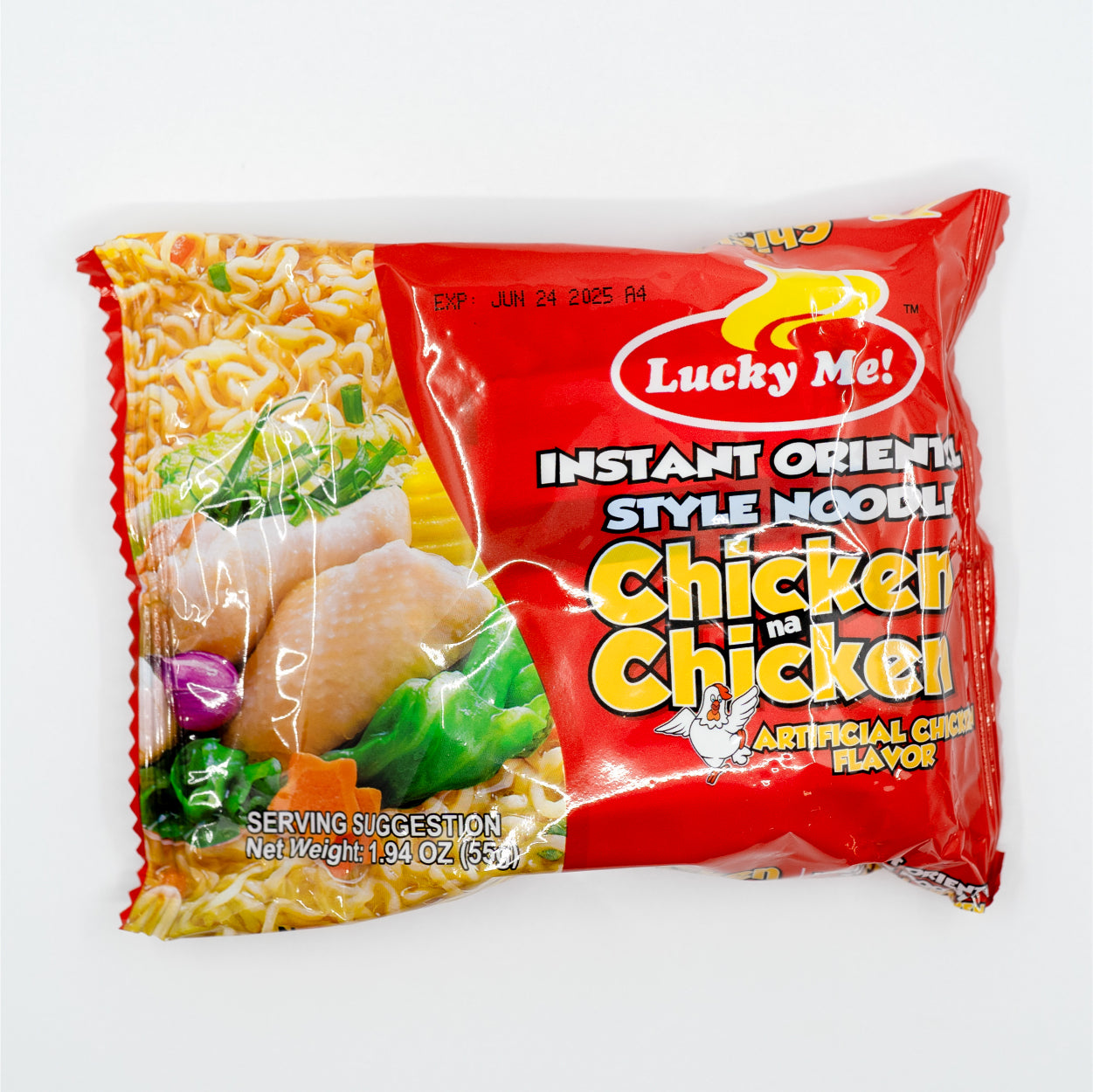 Packaged Lucky Me Chicken Instant Ramen Noodles Soup