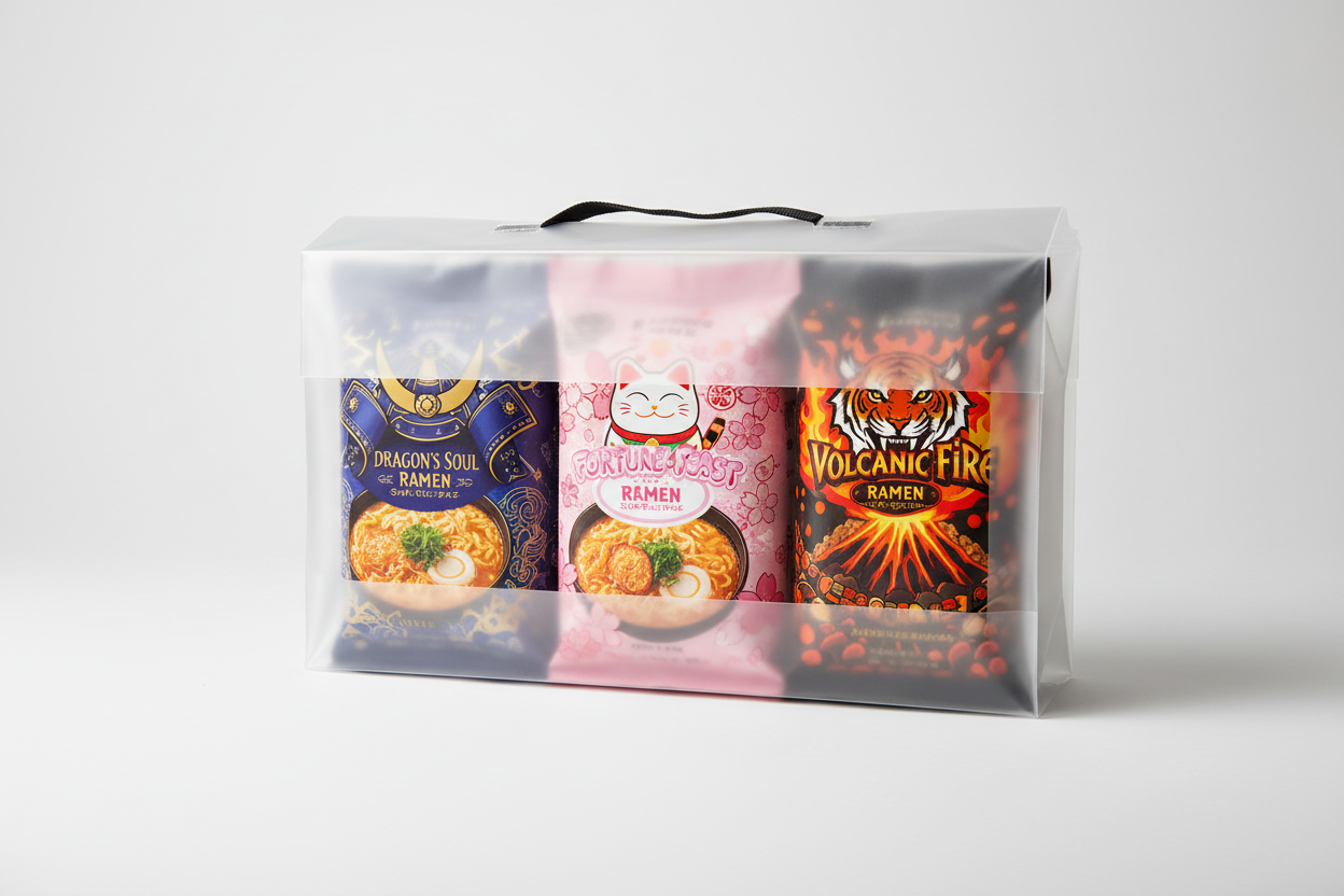 3 Pack Instant Ramen Noodle Soup Bundle Bag