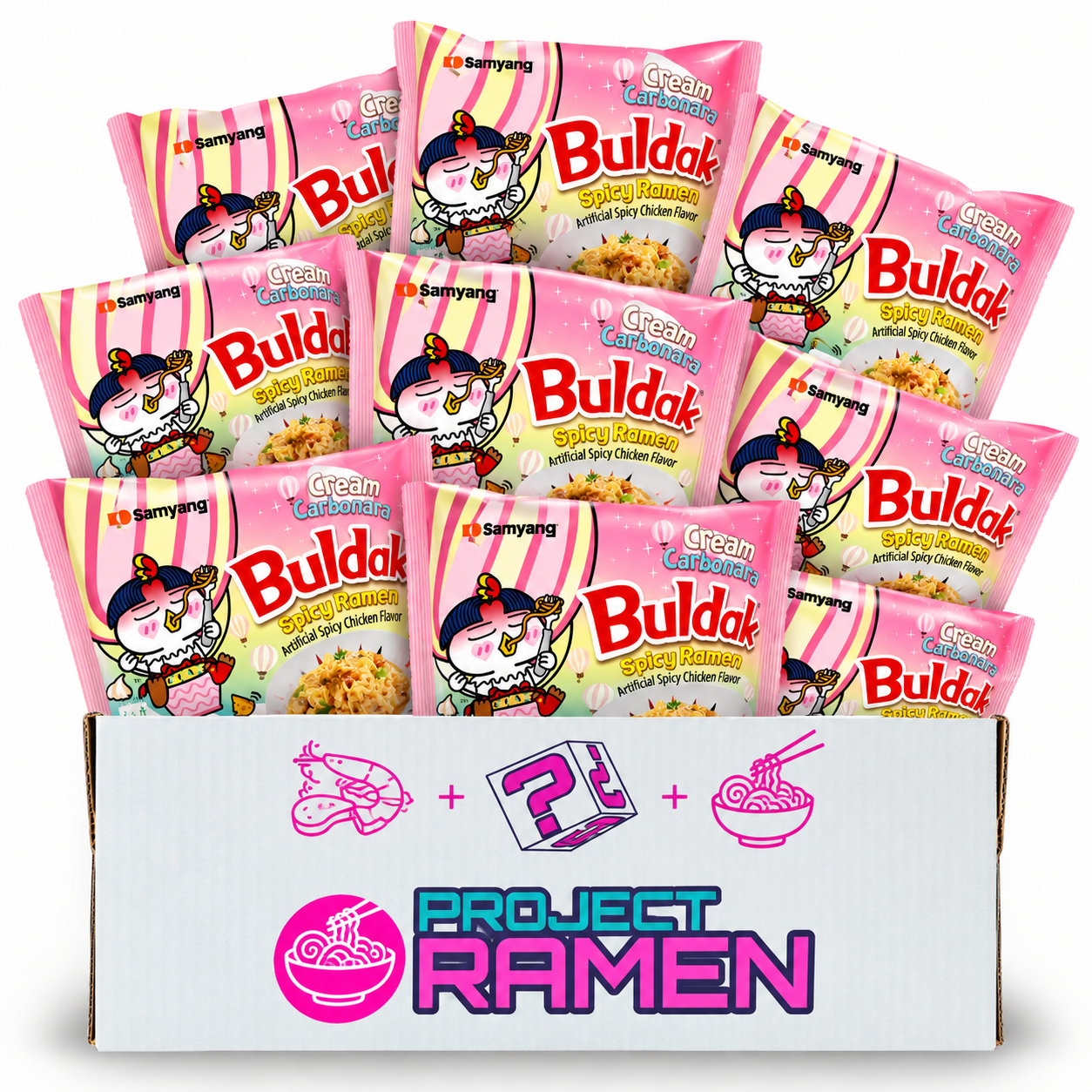 Buldak Cream Carbonara Instant Ramen Noodle Spicy Chicken Ramen |15/20/40 Pack|