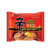 Nongshim Shin RED Beef Ramyun Instant Ramen Noodle Soup Style (12 Pack / 18 Pack / 24 Pack)