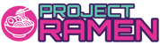 Logo for 'Project Ramen' with a bowl of ramen on a pink background, Project Ramen Online Shop