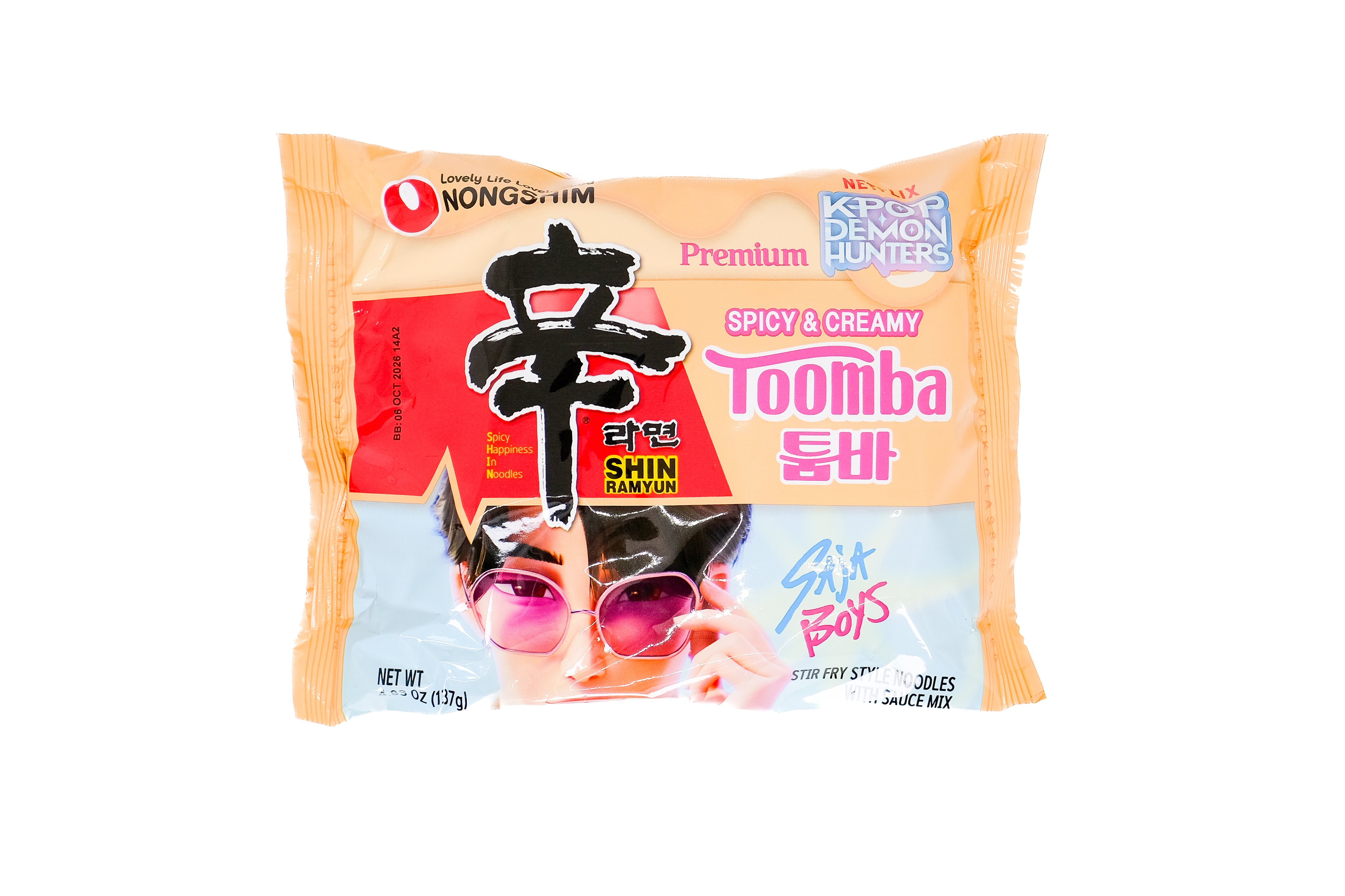 Nongshim KPOP Toomba Shin Instant Ramen Noodle Soup Korean Style (12 Pack / 18 Pack / 24 Pack)