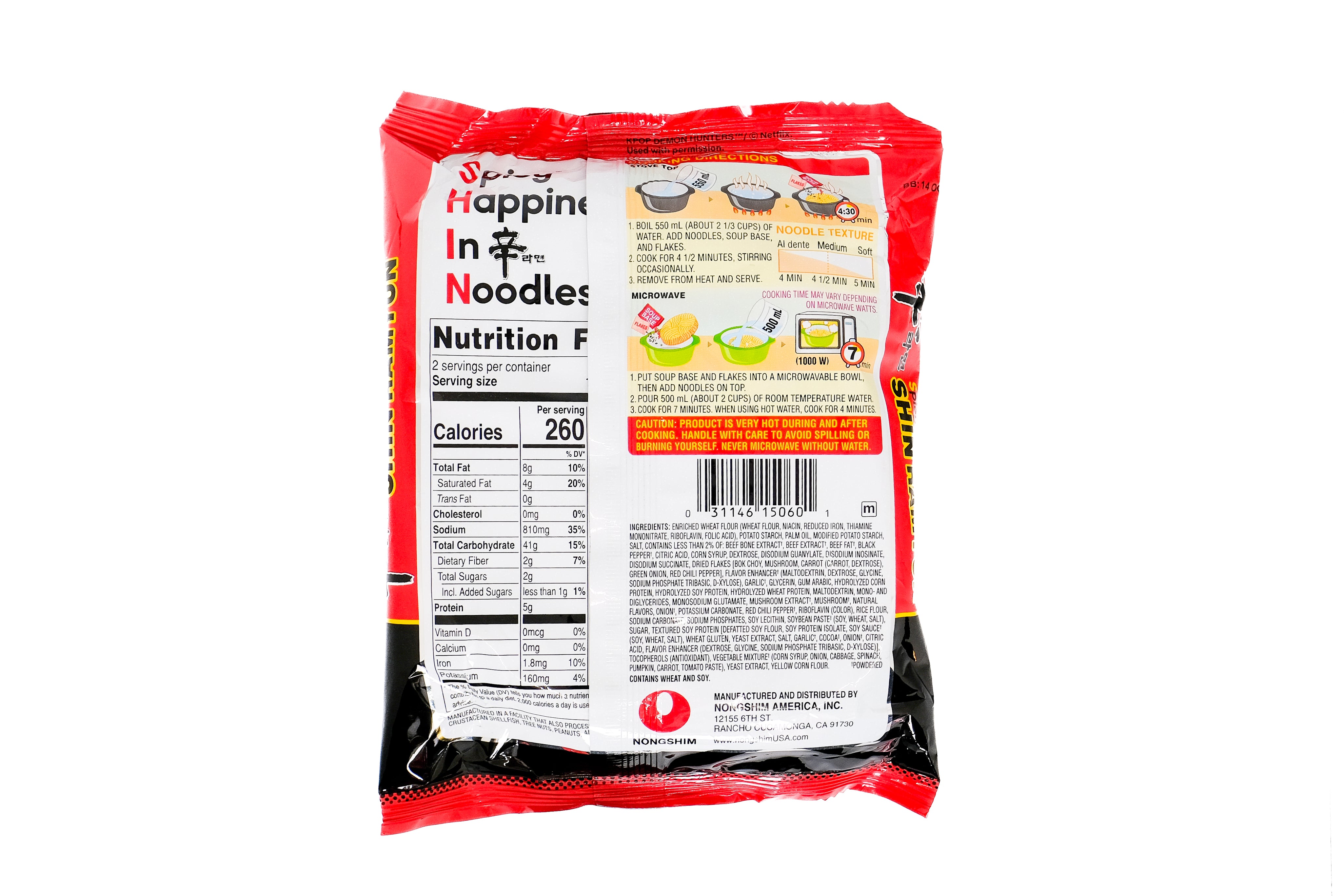 Nongshim KPOP DEMON HUNTER Shin Instant Ramen Noodle Soup Korean Style (12 Pack / 18 Pack / 24 Pack)