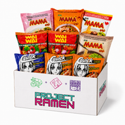 Thai instant ramen bundle box that flavors brand bundle, wai wai and mama brand project ramen shop