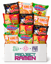 Ultra Chicken Instant Ramen Noodle Box | 4 Flavor Variety | 16/20 Pack | Chicken Ramen Gift Bundle