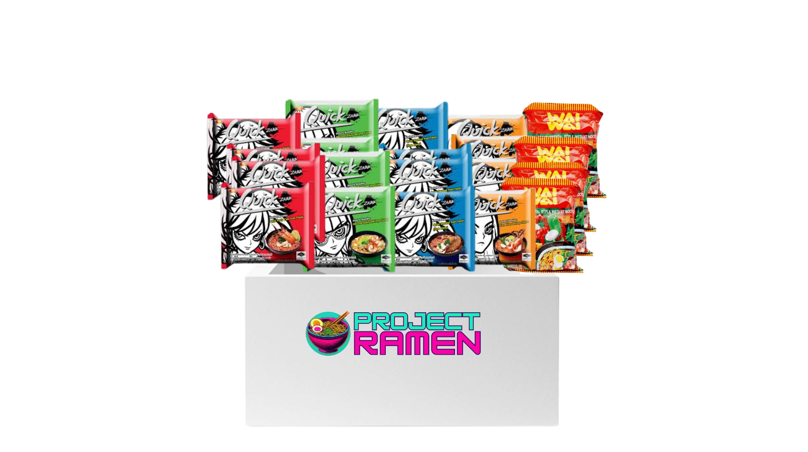 Wai Wai Instant Ramen Variety Bundle Gift Box | 15/20 Count | 5 Flavors | Perfect for Ramen Lovers | Exotic Spicy Flavors