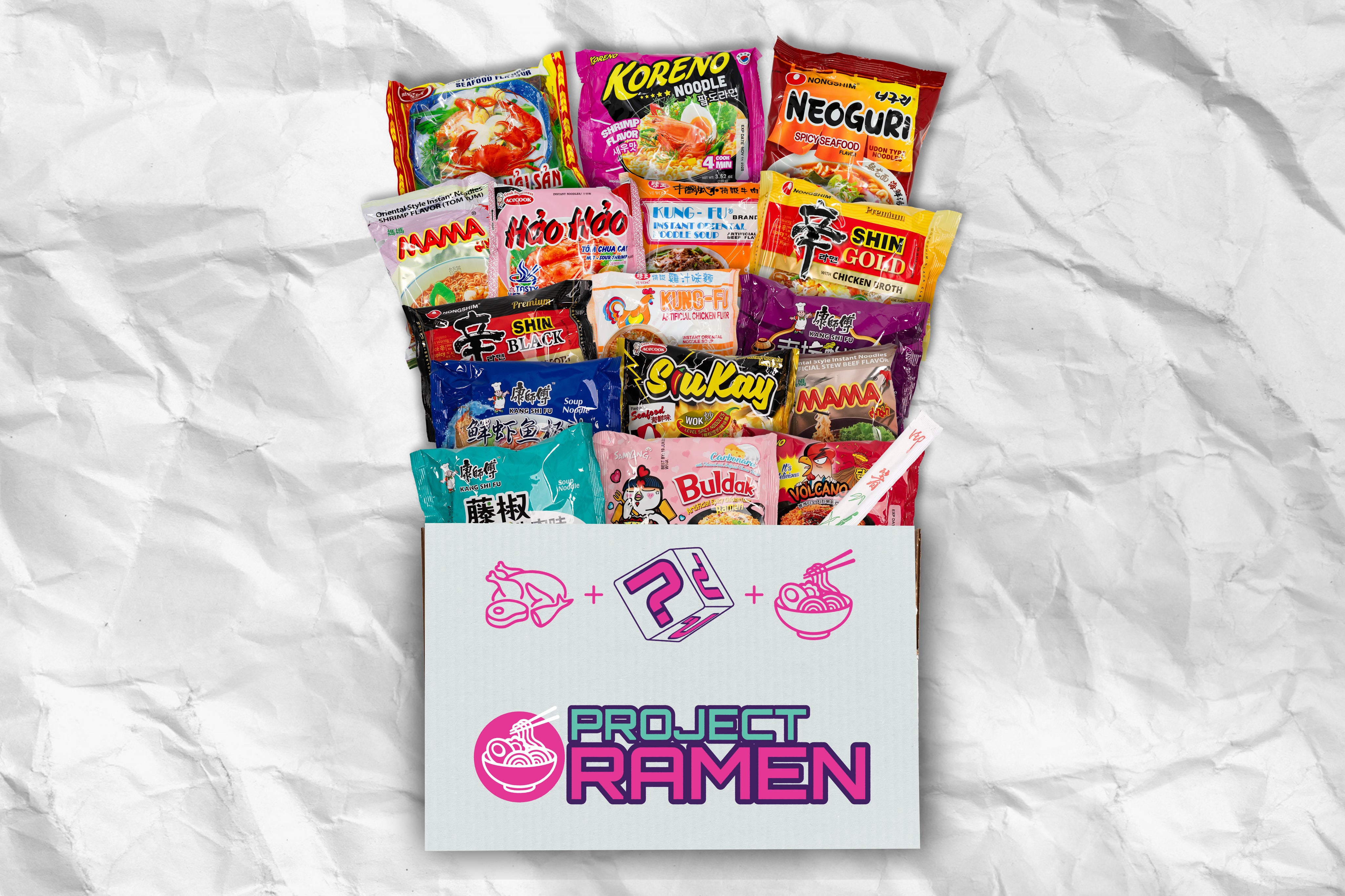 Kang Shi Fu Pickled Vegetable and Beef Instant Ramen Noodles Soup Project Ramen 15/30 Count