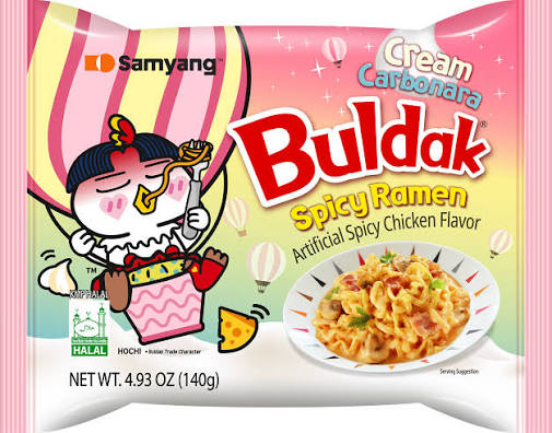 Buldak Cream Carbonara Instant Ramen Noodle Spicy Chicken Ramen |15/20/40 Pack|