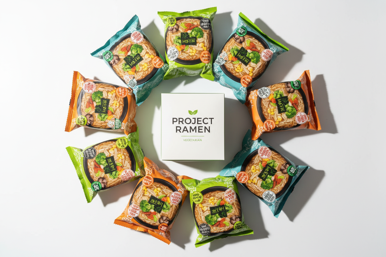 i want it to be vegetarian ramen packages 