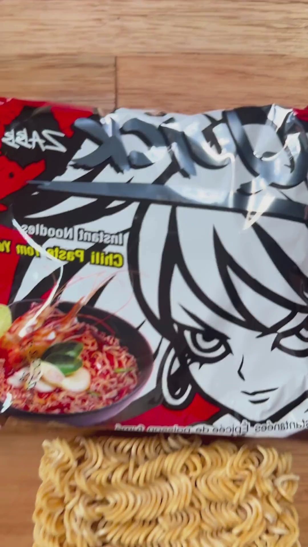 WaiWai RED CHILI PASTE TOM YUM Instant Ramen Noodle Soup Style Nepalese Instant Ramen (15 Pack / 30 Pack)